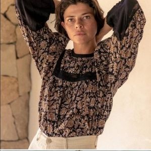 New Cleobella Artisan Floral Blouse from Anthropologie XS flowy